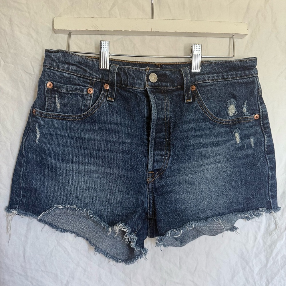 Levi's Distressed 501 Jean Shorts
